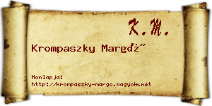 Krompaszky Margó névjegykártya